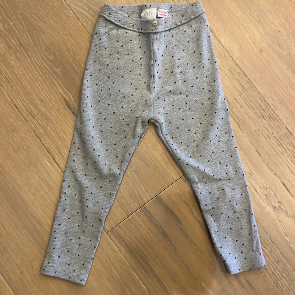 Zara Grey with black dots comfy pants